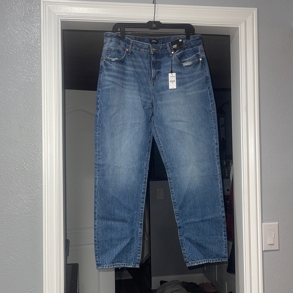 Express boyfriend low rise jeans
